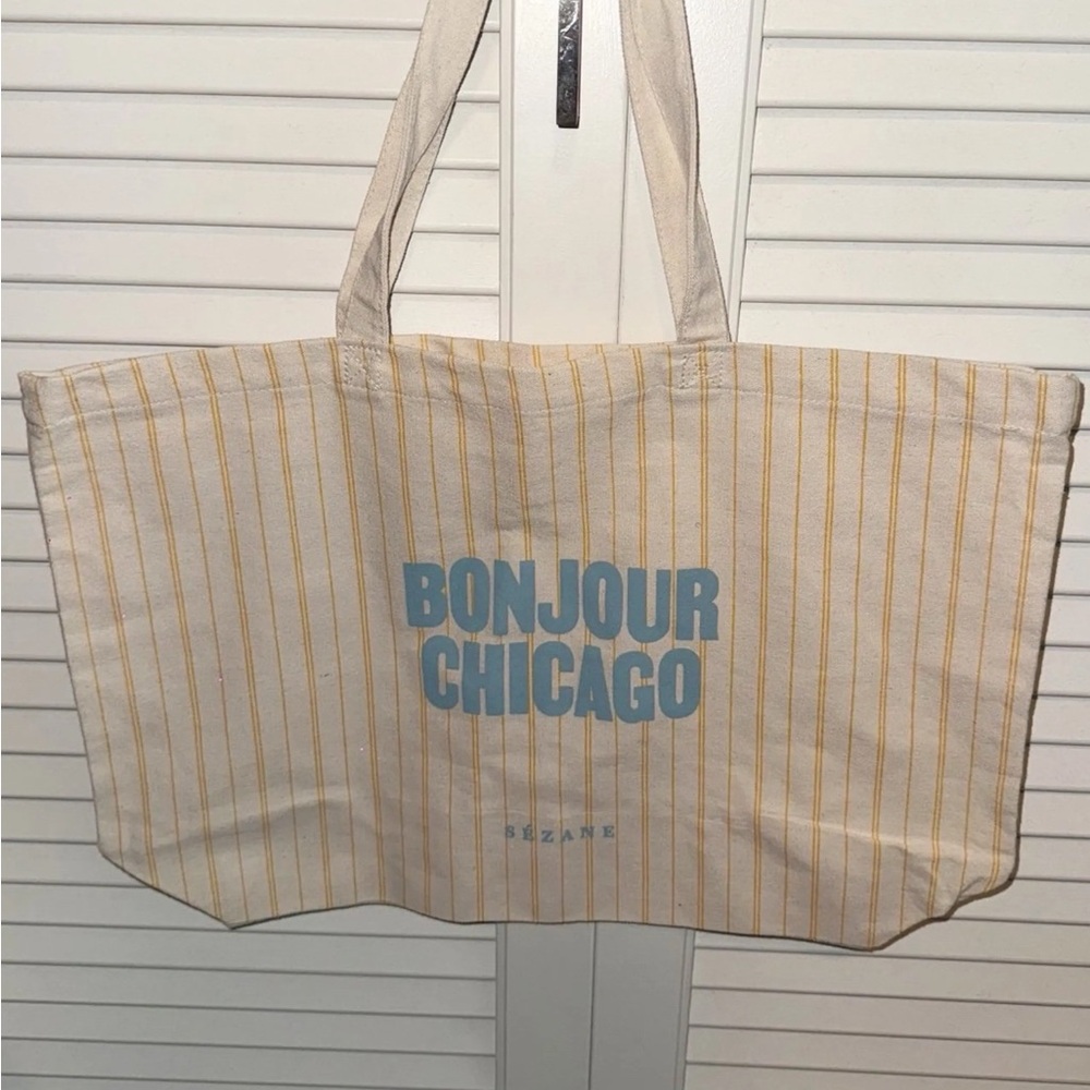 Sezane Bonjour Chicago Novelty Tote Bag
